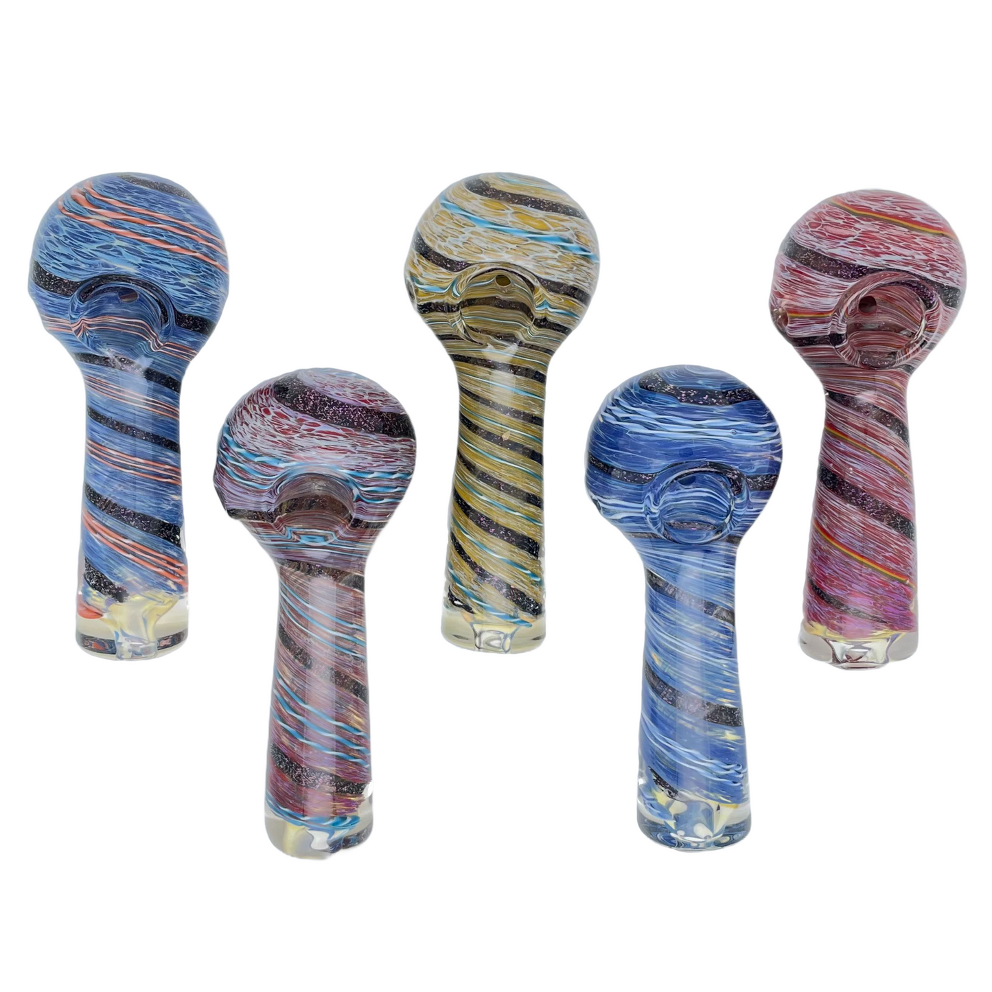 4.5" Dichro Swirled Spoon Pipe