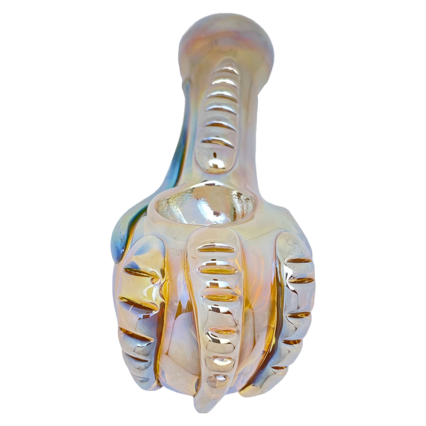 5" Chrome Glass Spoon Pipe