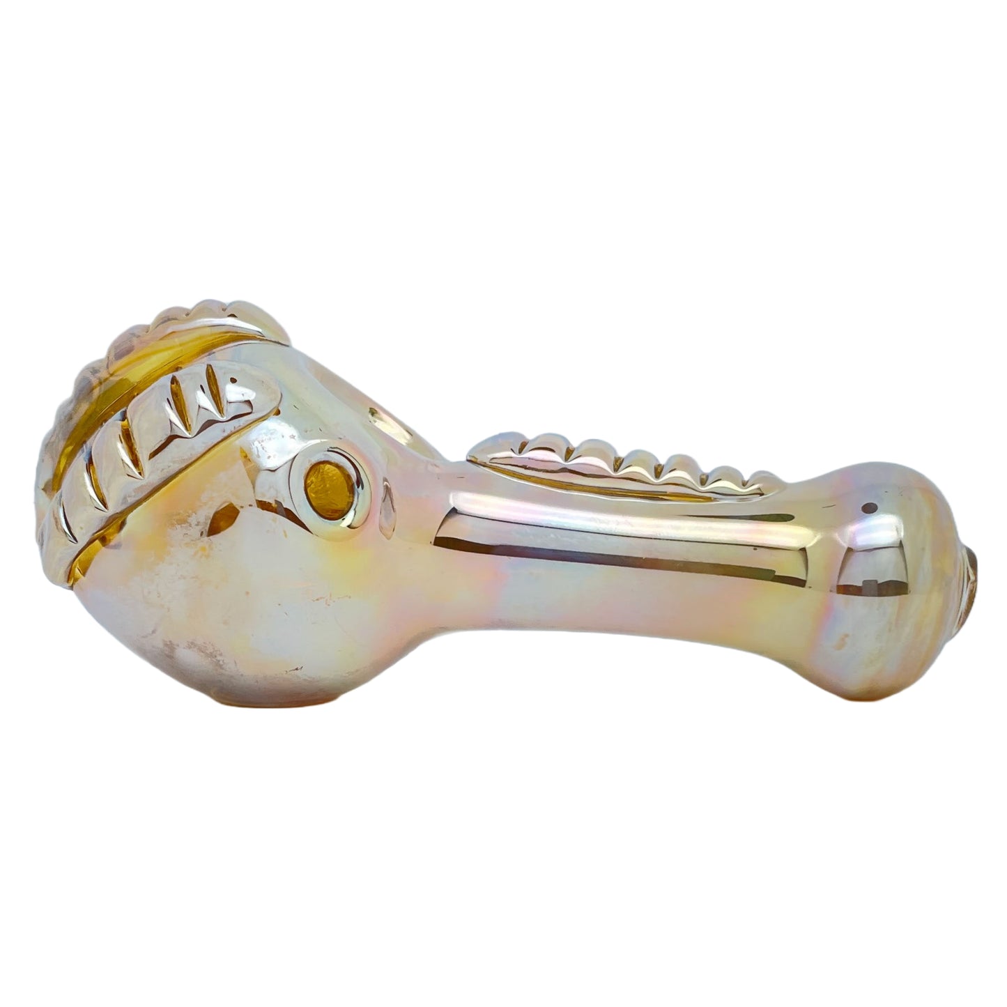 5" Chrome Glass Spoon Pipe