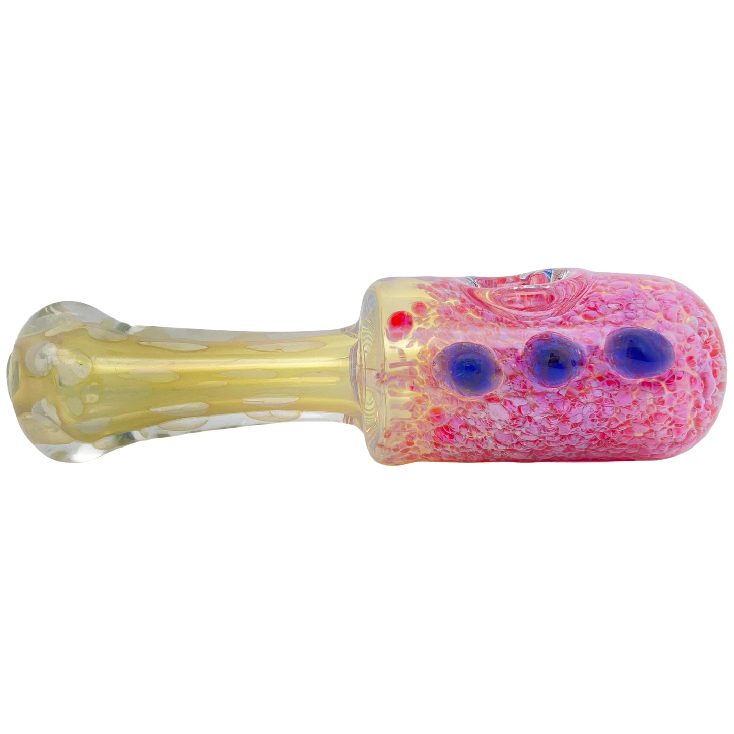 5.2" Frit Spoon Pipe with Triple Knockers