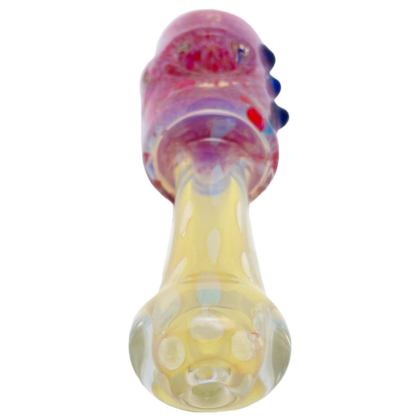 5.2" Frit Spoon Pipe with Triple Knockers
