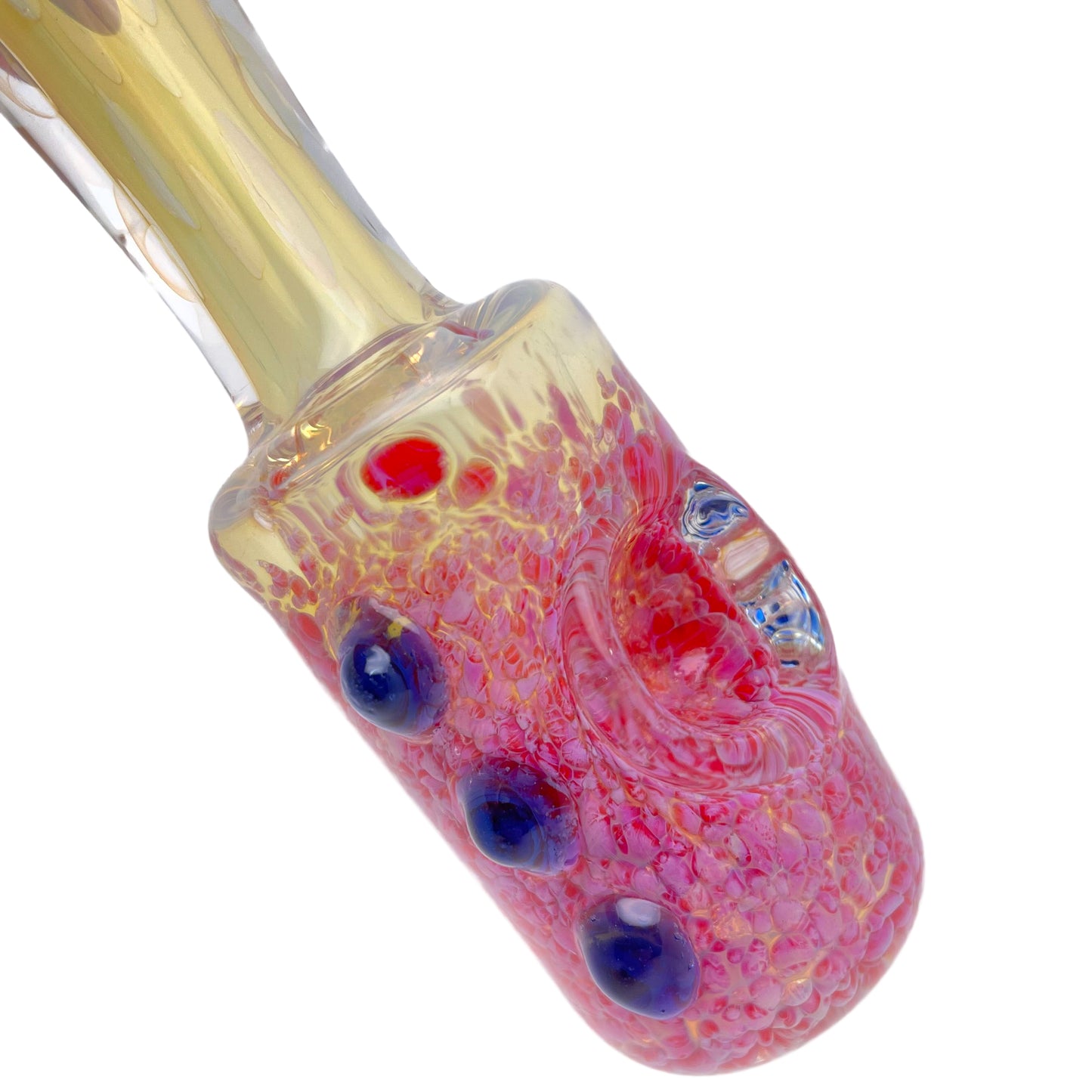 5.2" Frit Spoon Pipe with Triple Knockers