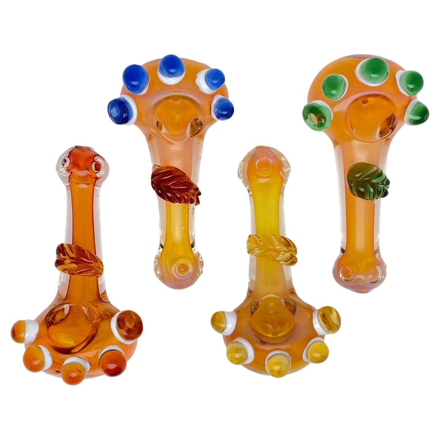 4.75" Leaf Spoon Pipe with Multi Knockers