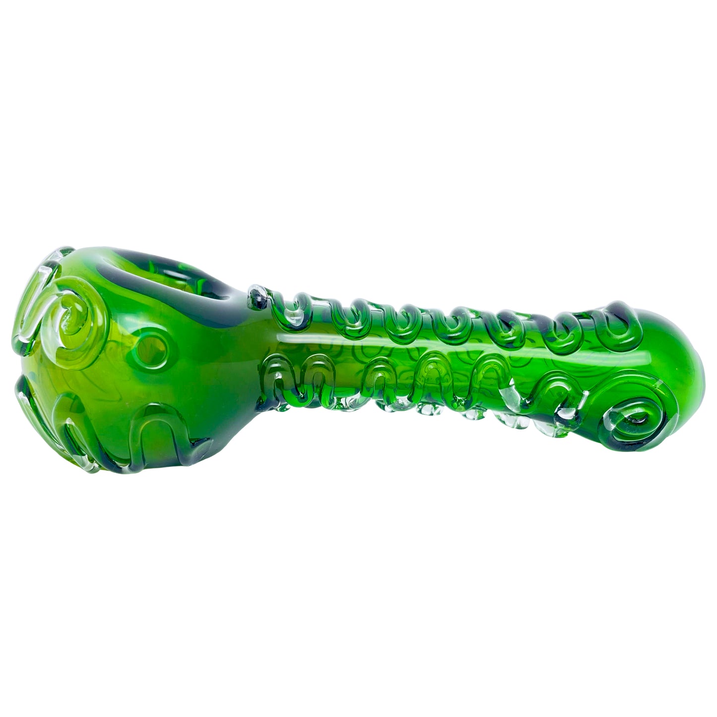 5" Emerald Green Fumed Spoon Pipe