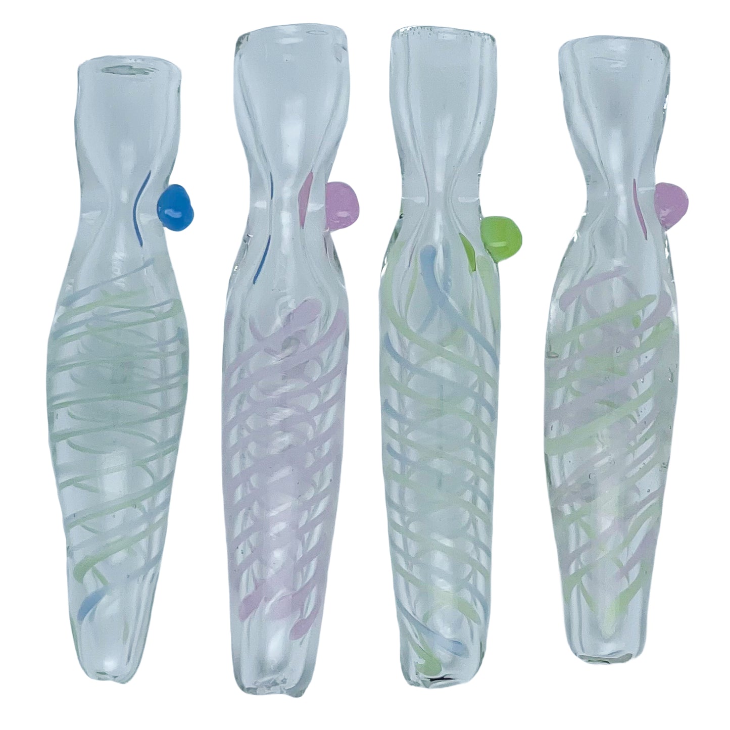 3.5" Swirl Glass Chillum
