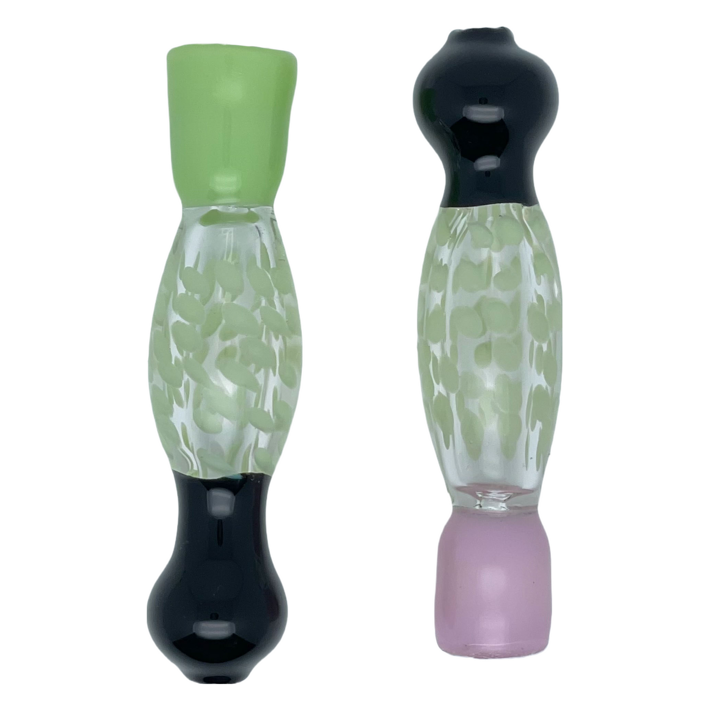 3.5" Black & Jade Green Chillum