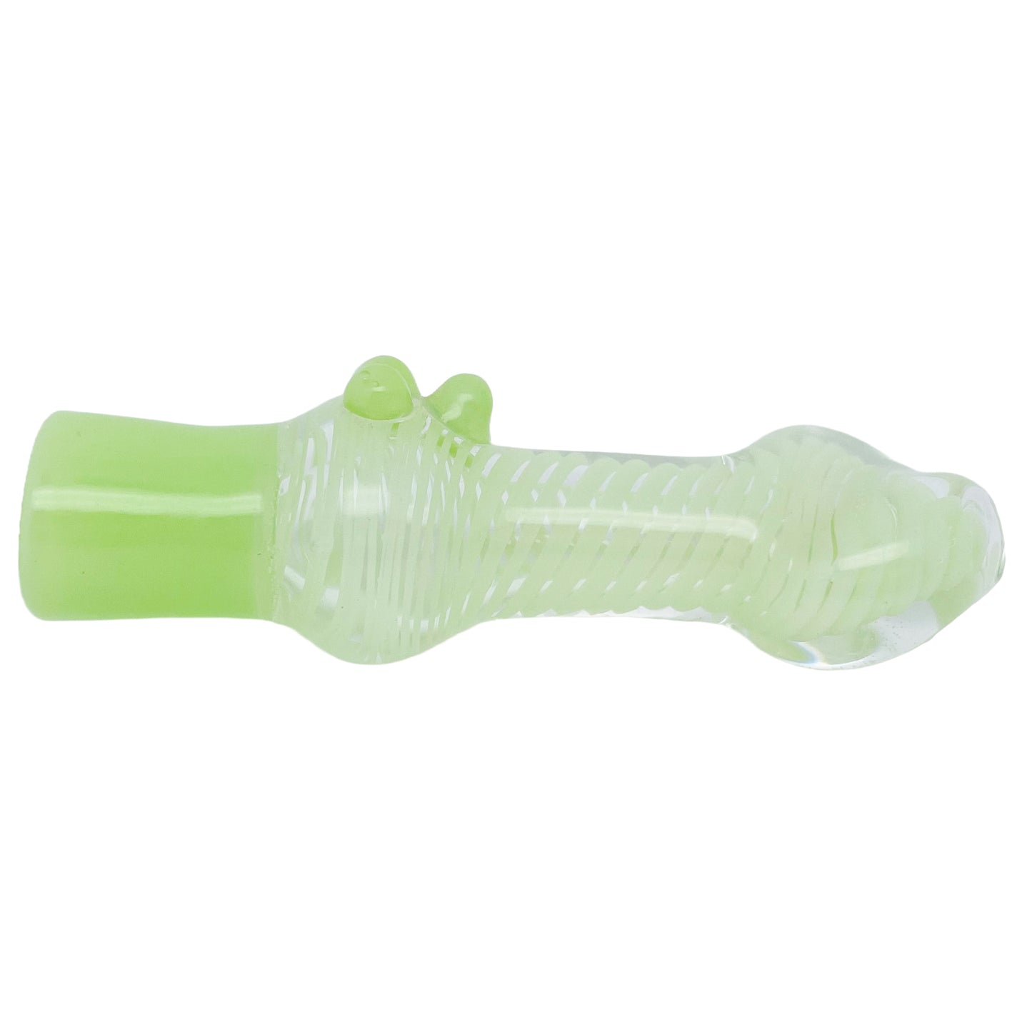 3" Spiral Glass Chillum with Knockers