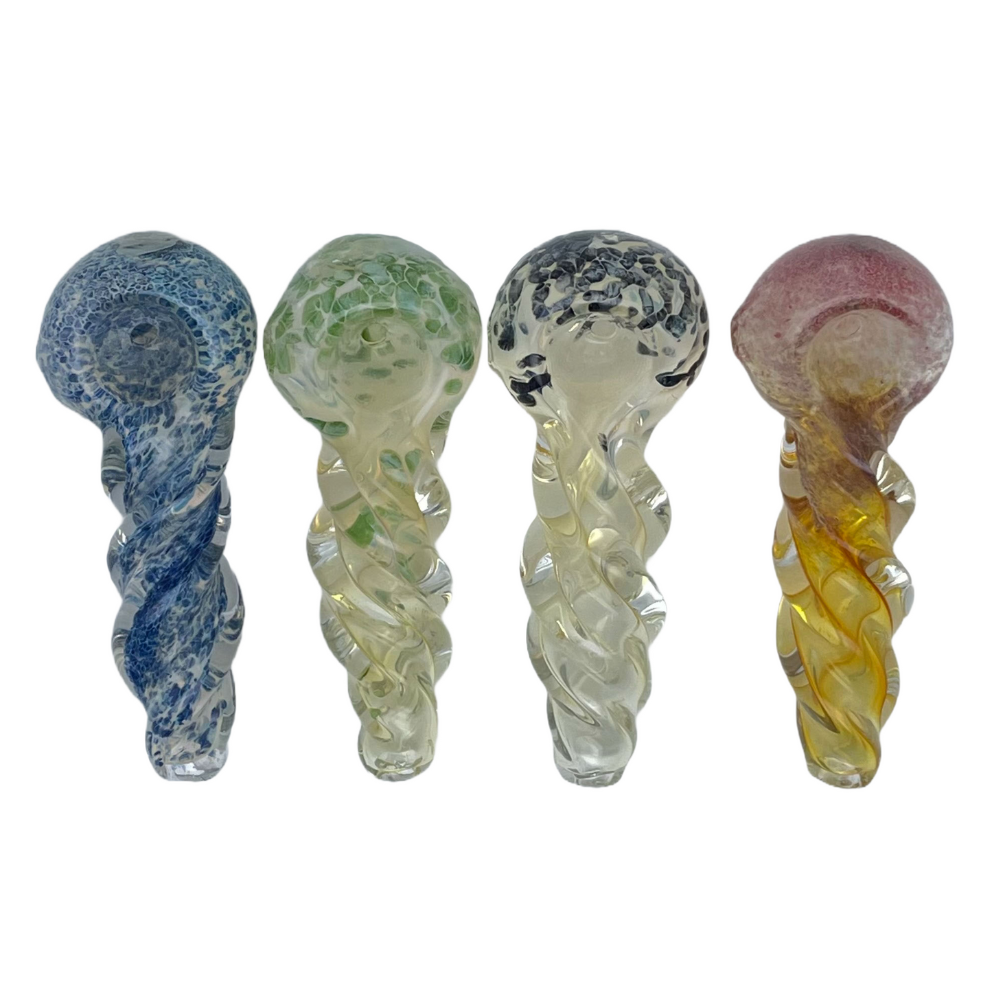 3.5" Frit Spiral Spoon Pipe