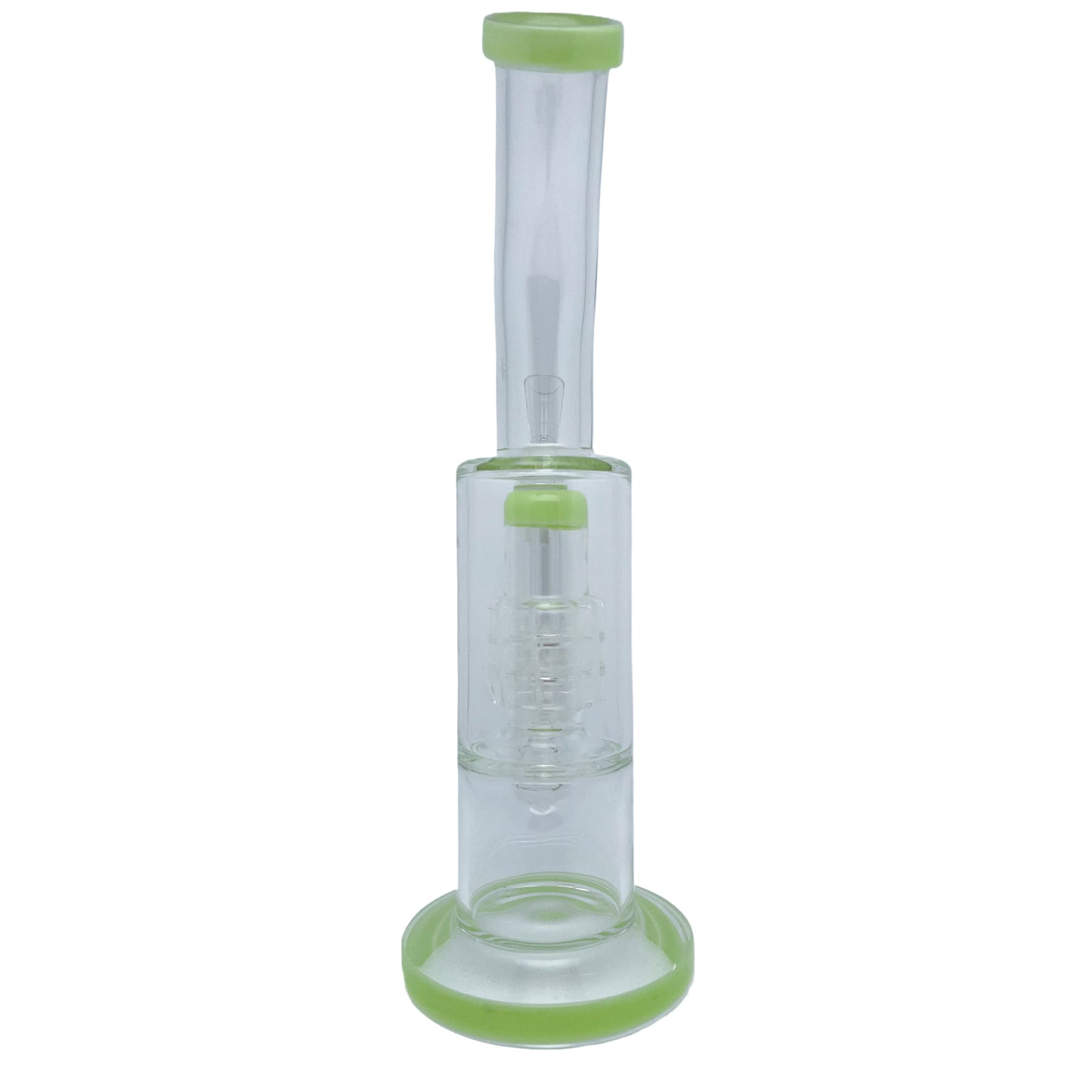 9.5" Bent Neck Perc Glass Water Pipe