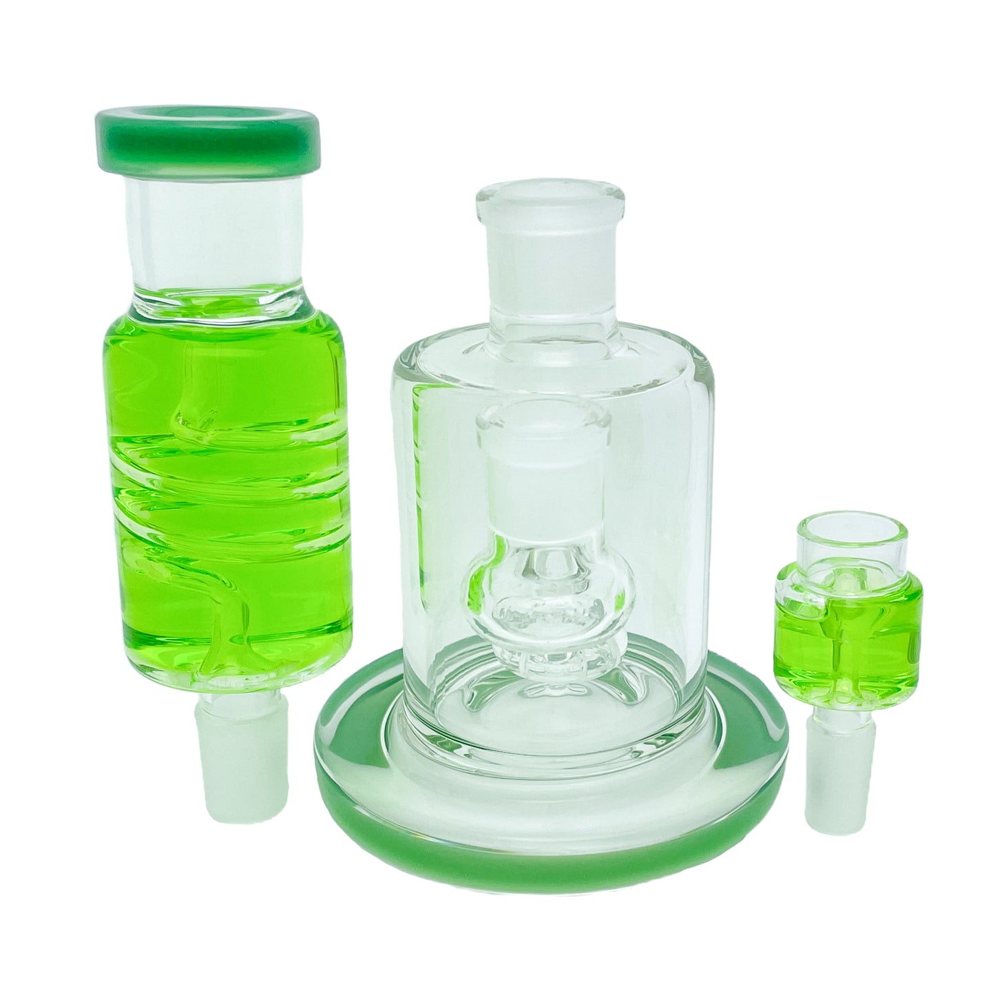 Freezable Coil Glycerin Bong with Matching Bowl