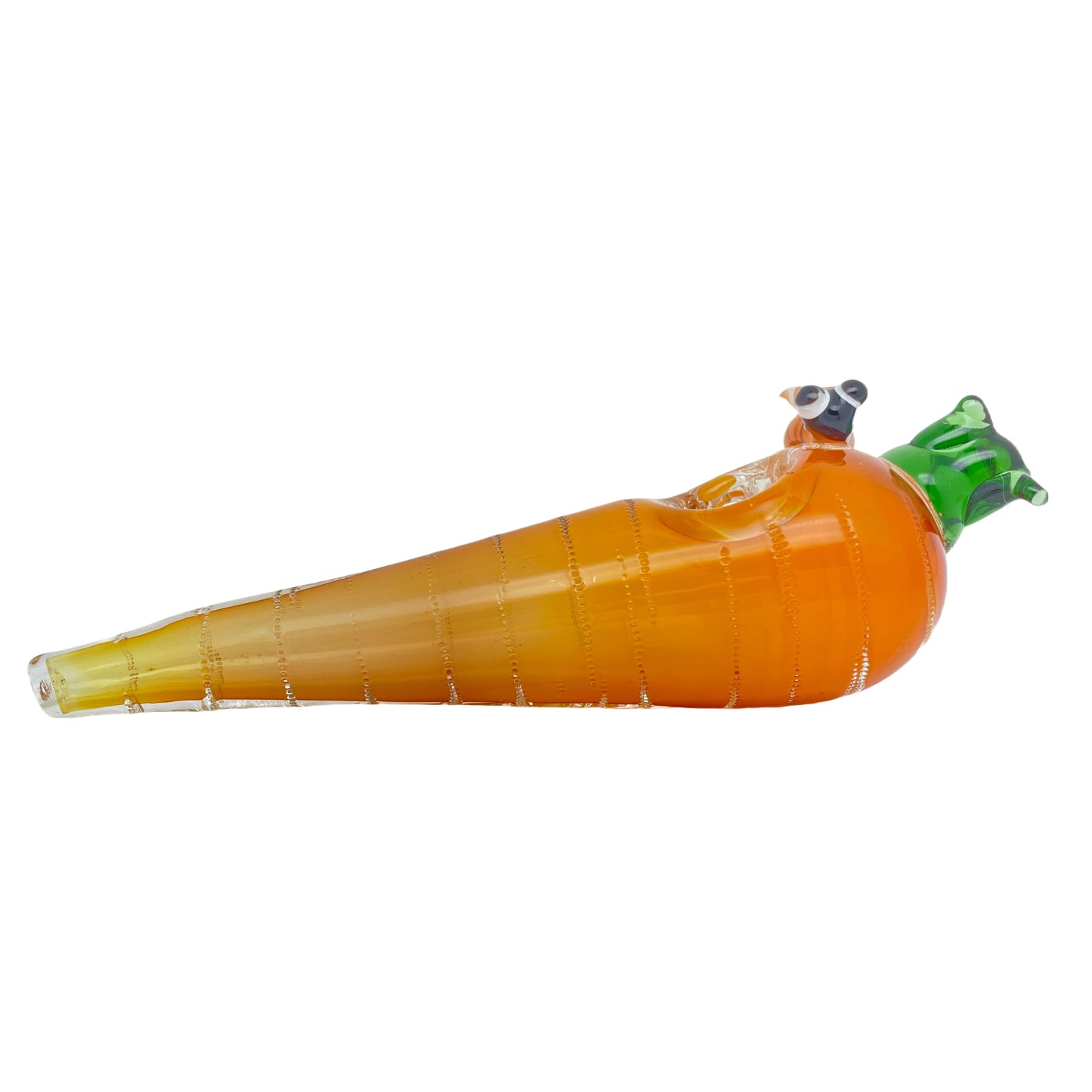 6" Carrot & Bee Glass Pipe