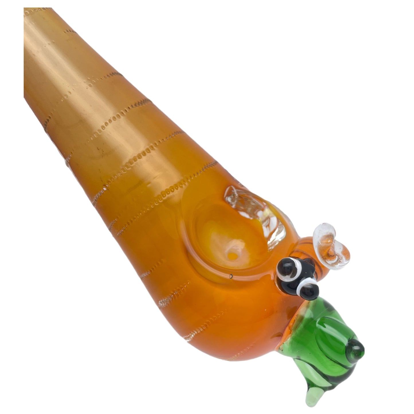 6" Carrot & Bee Glass Pipe