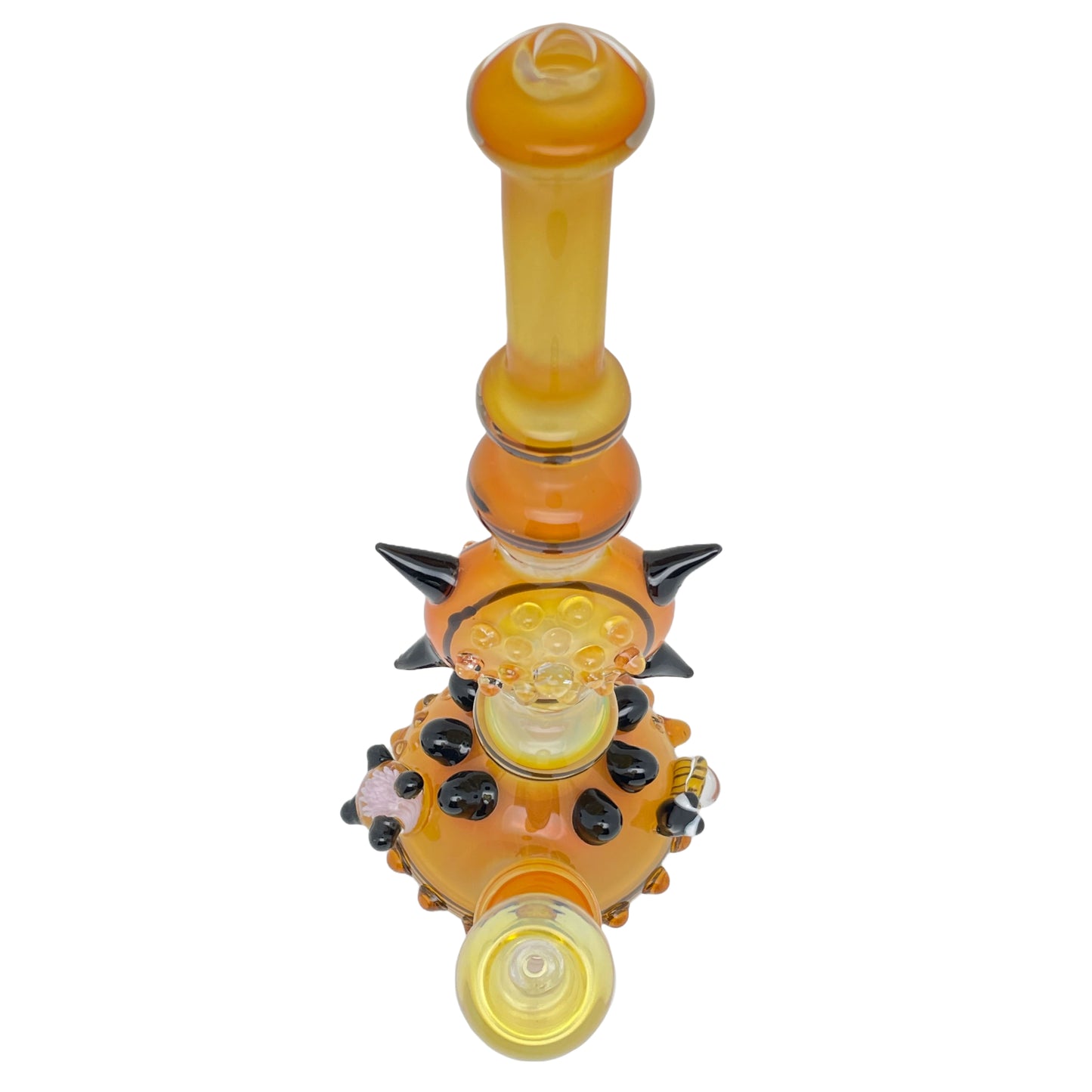 10.5" Bee & Flower Glass Water Pipe