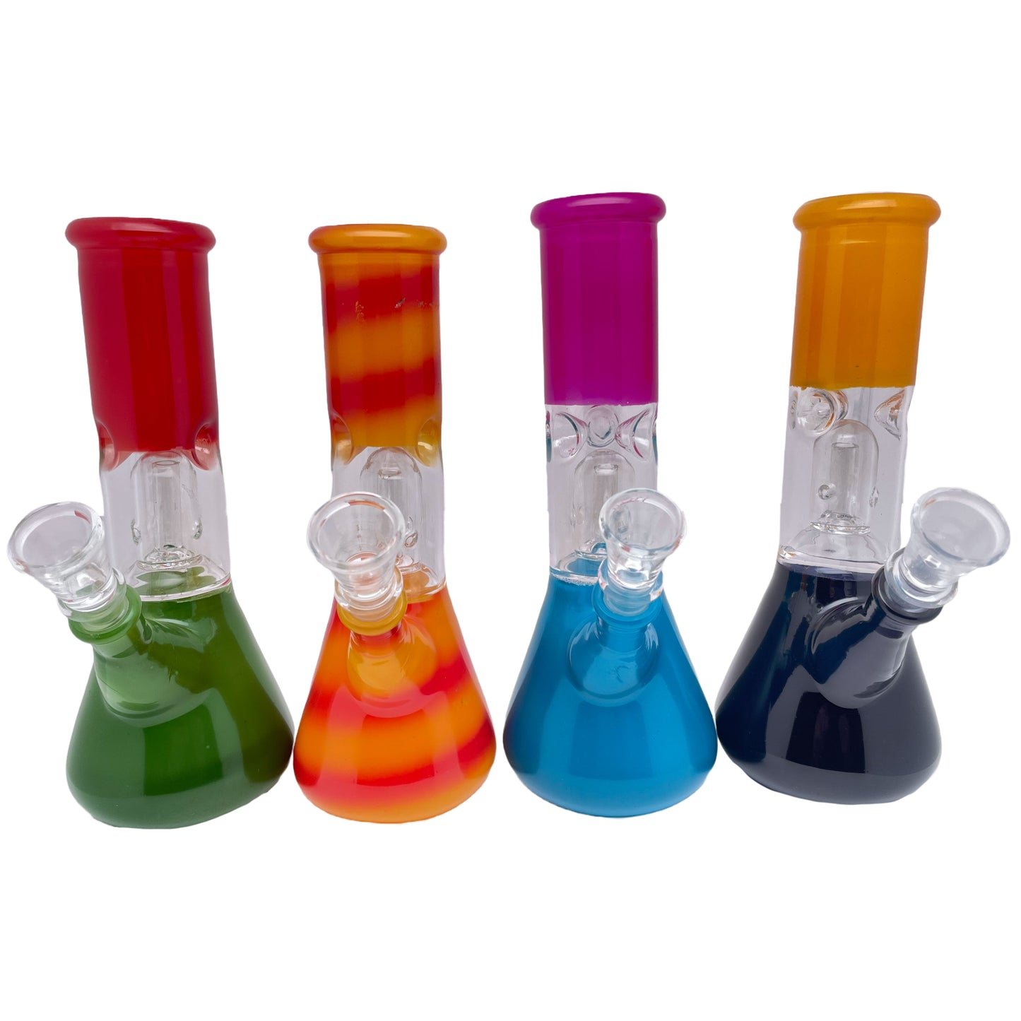 8" Straight Neck Glass Beaker Water Pipe