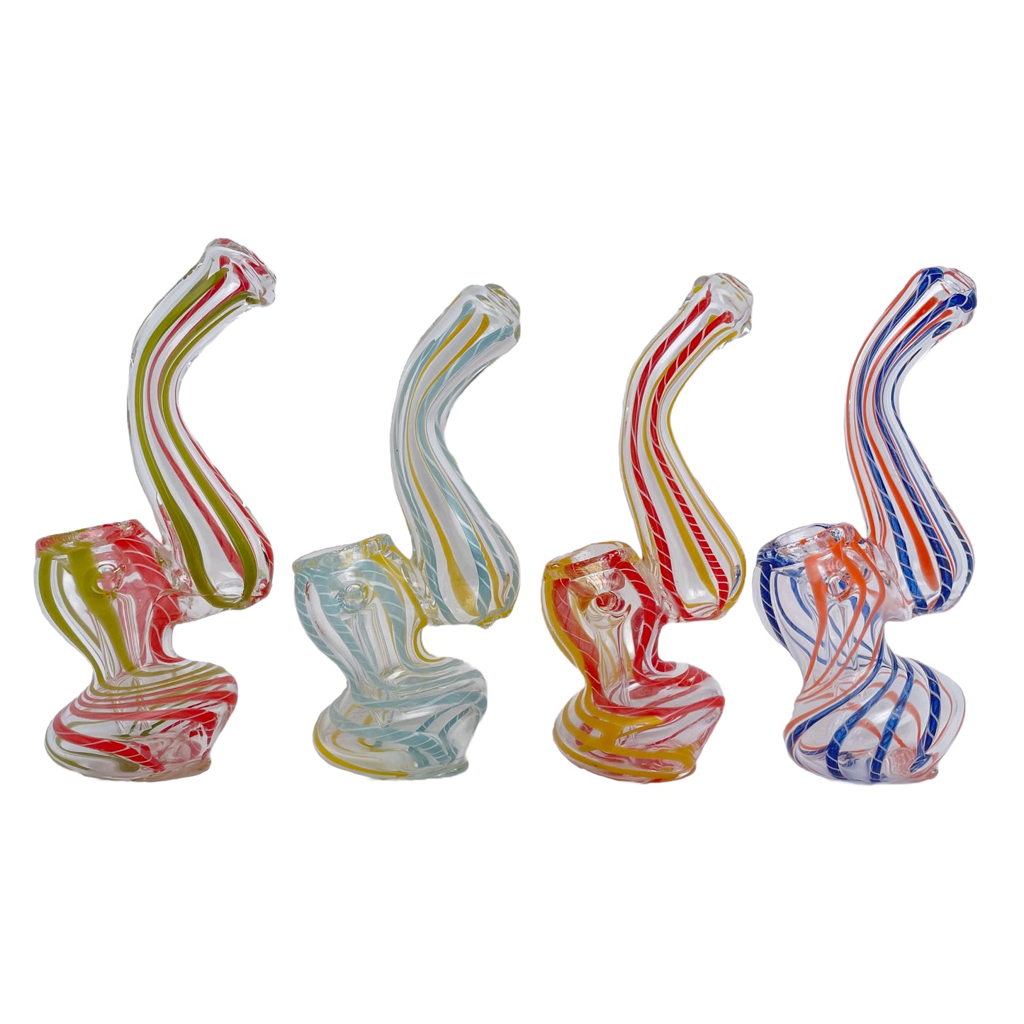 4.5" Blue Swirl Bubbler