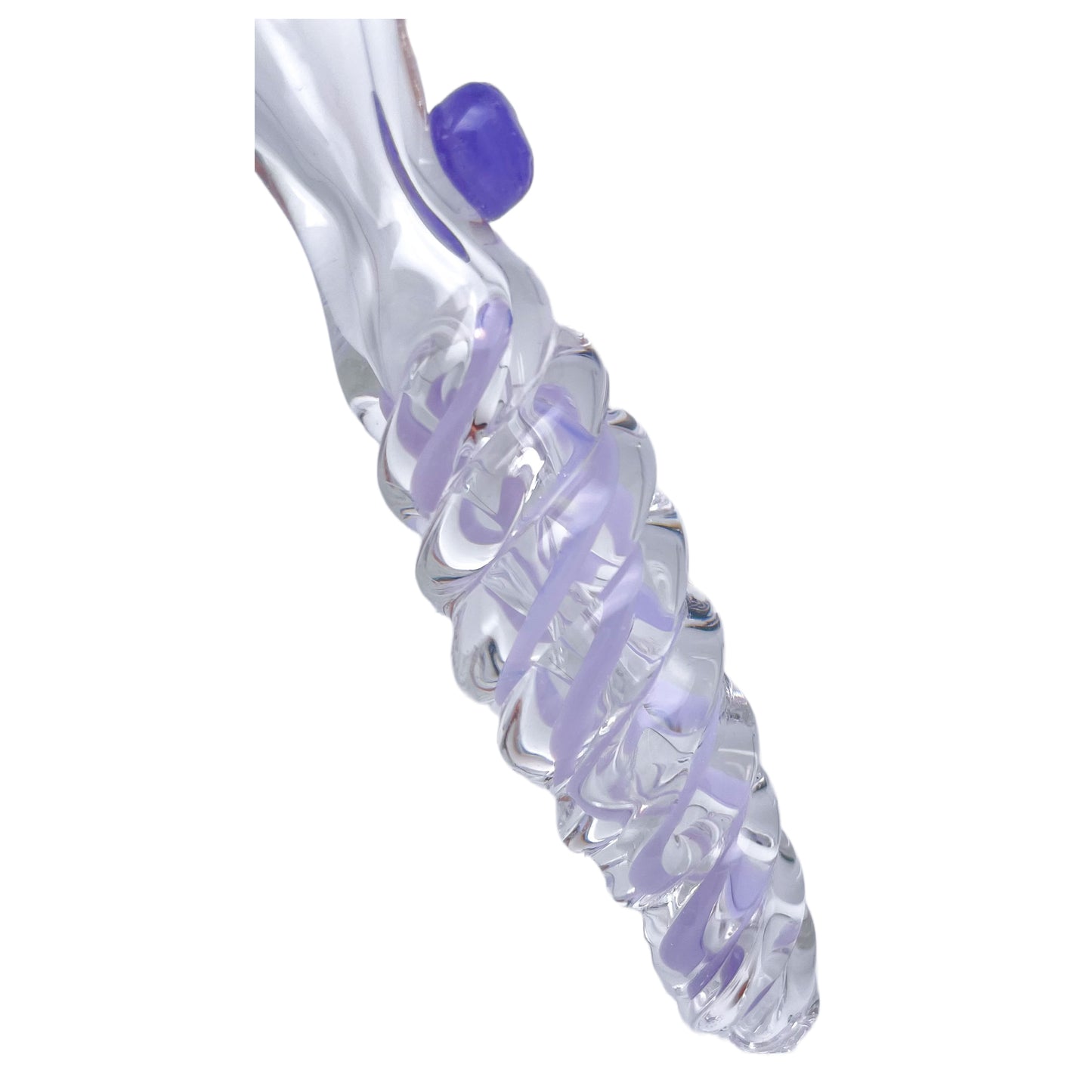 3.75" Spiral Glass Chillum with Knocker