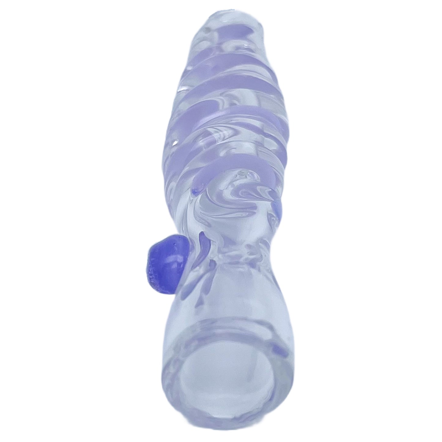 3.75" Spiral Glass Chillum with Knocker