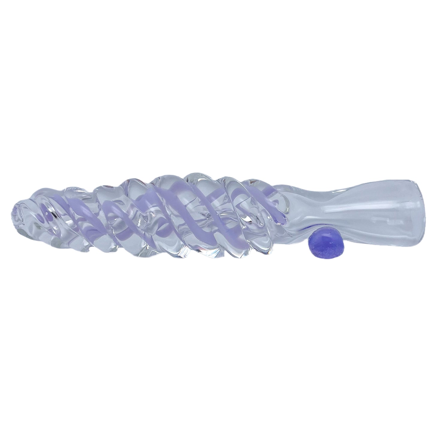 3.75" Spiral Glass Chillum with Knocker