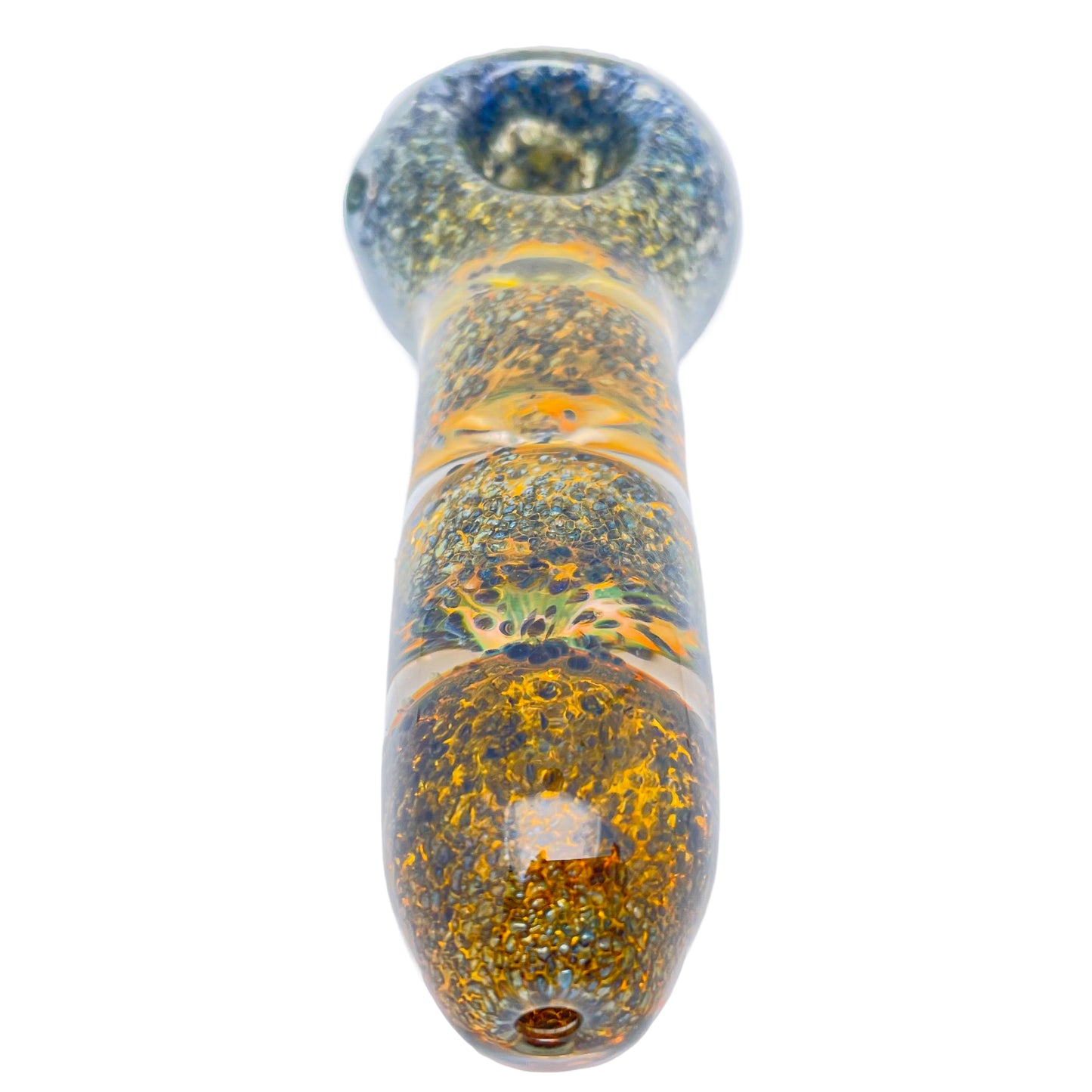 5.25" Frit Spoon Pipe with Flower