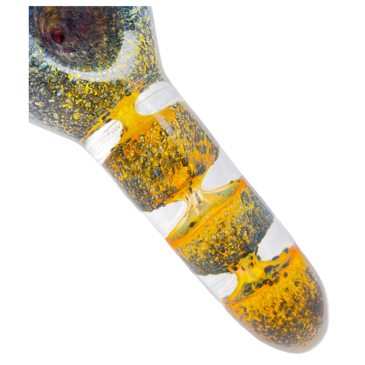 5.25" Frit Spoon Pipe with Flower