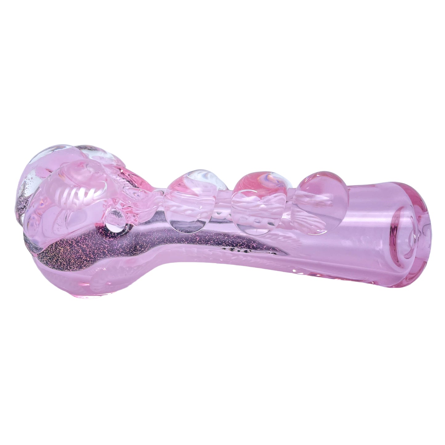 5" Pink Fumed Dichro Spoon Pipe
