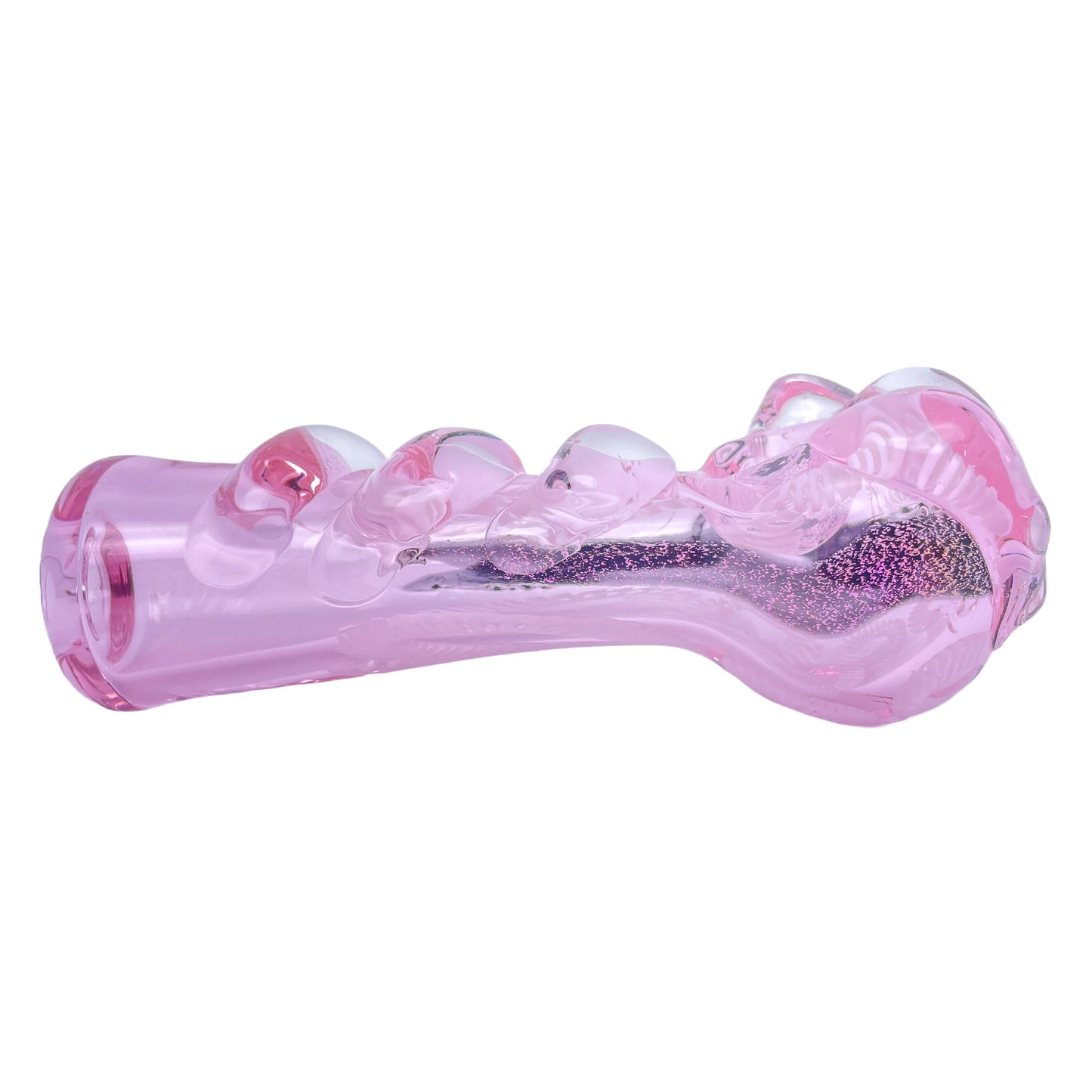 5" Pink Fumed Dichro Spoon Pipe
