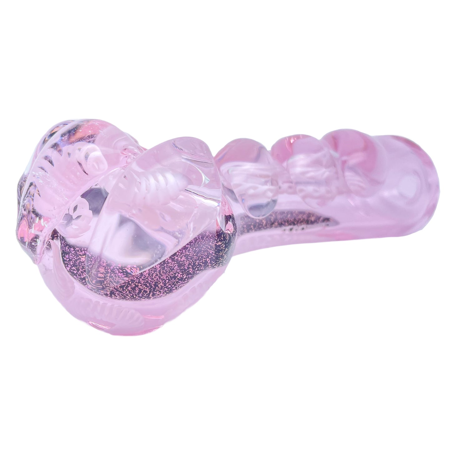 5" Pink Fumed Dichro Spoon Pipe