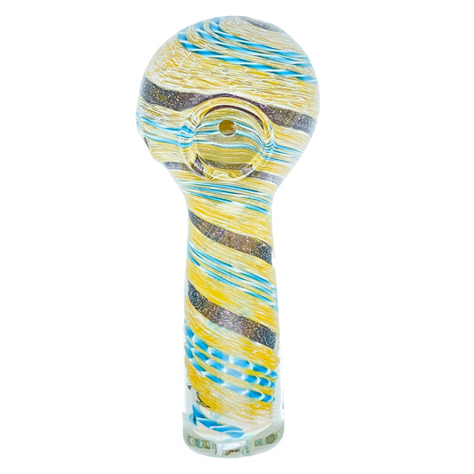 swirled glass spoon pipe