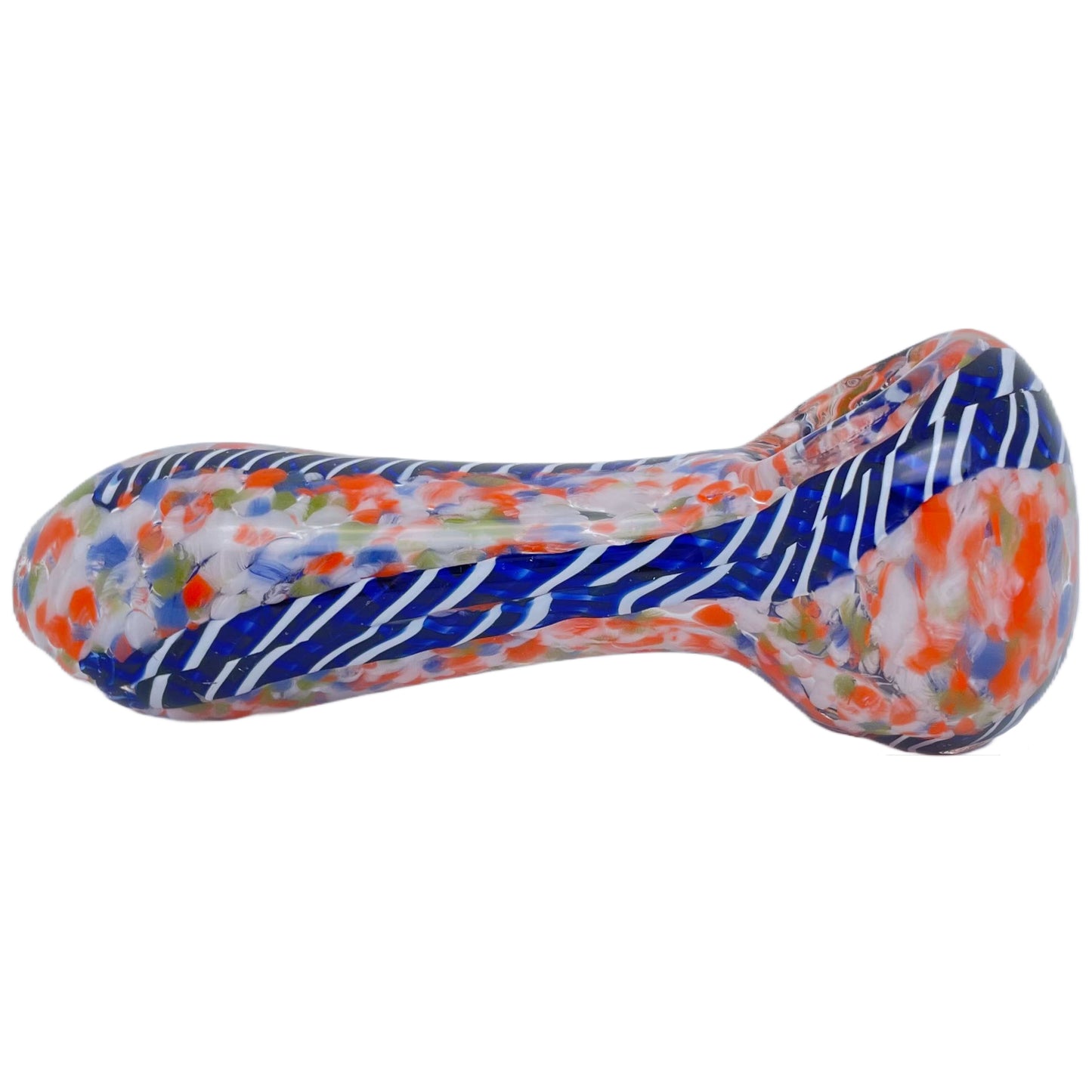 4" Frit & Ribbon Spoon Pipe