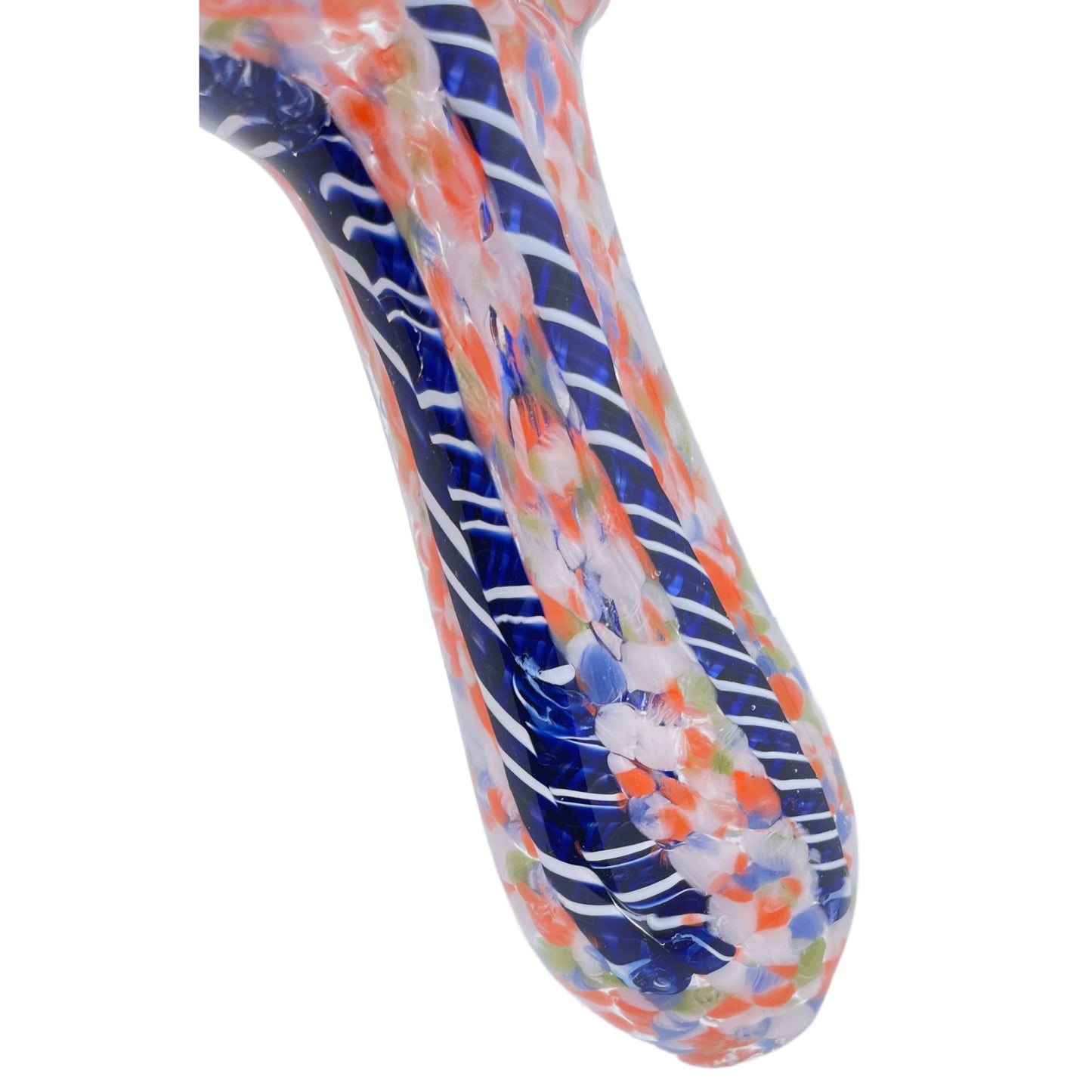 4" Frit & Ribbon Spoon Pipe