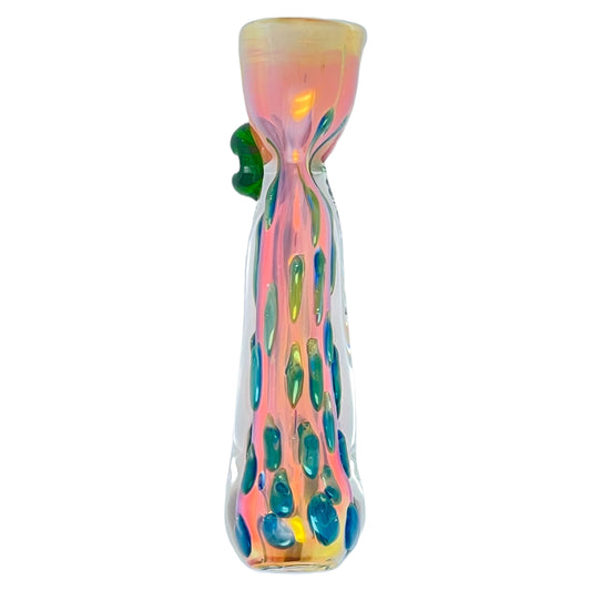 multicolor chillum with knocker