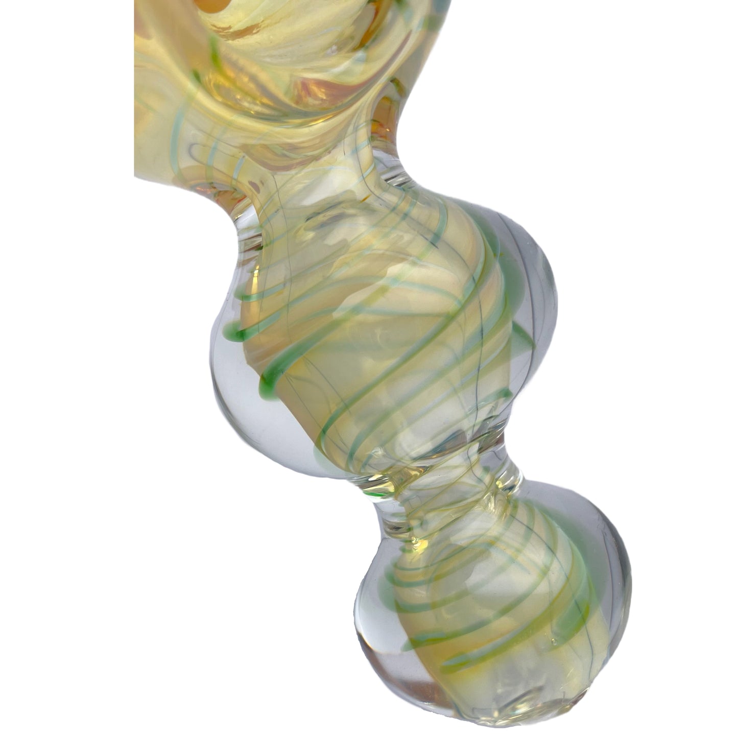 4.25" Swirl Double Bulge Spoon Pipe with Knocker