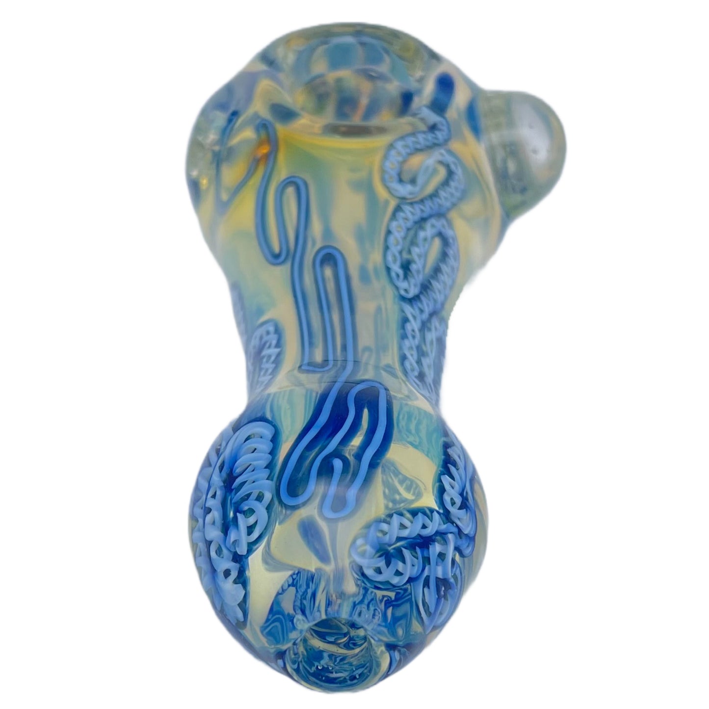 4.75" Ribbon Spoon Pipe with Knocker