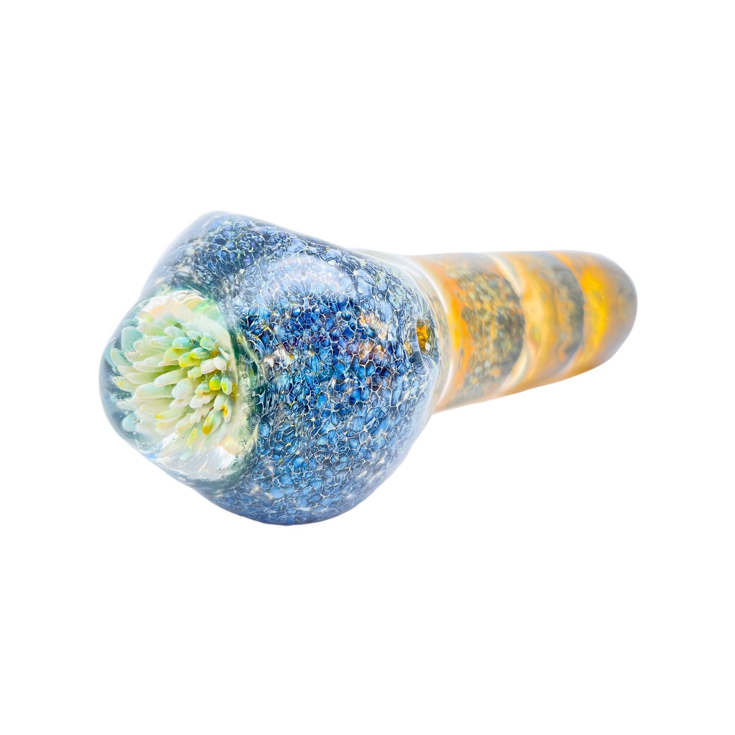 5.25" Frit Spoon Pipe with Flower