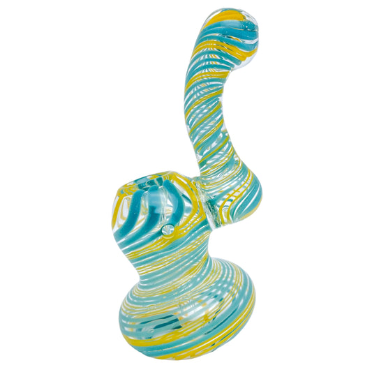 swirl glass bubbler