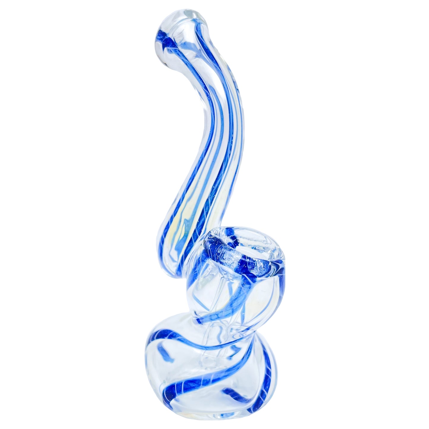4.5" Blue Swirl Bubbler