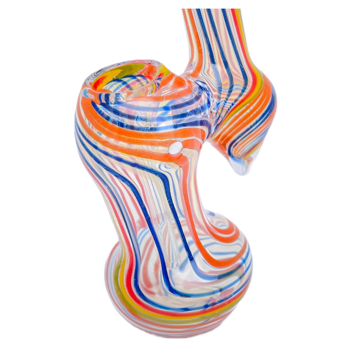 7" Color Swirls Glass Bubbler