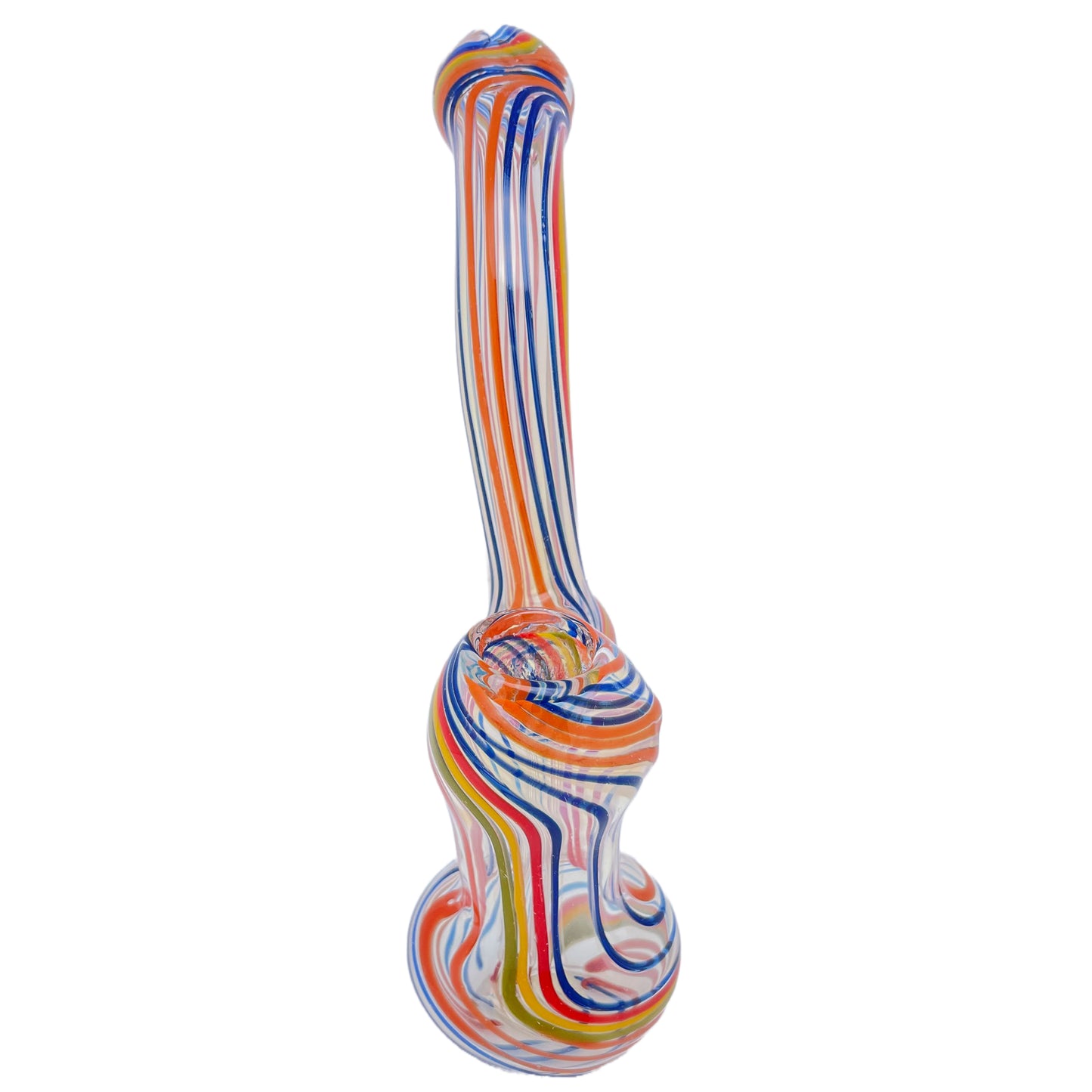 7" Color Swirls Glass Bubbler