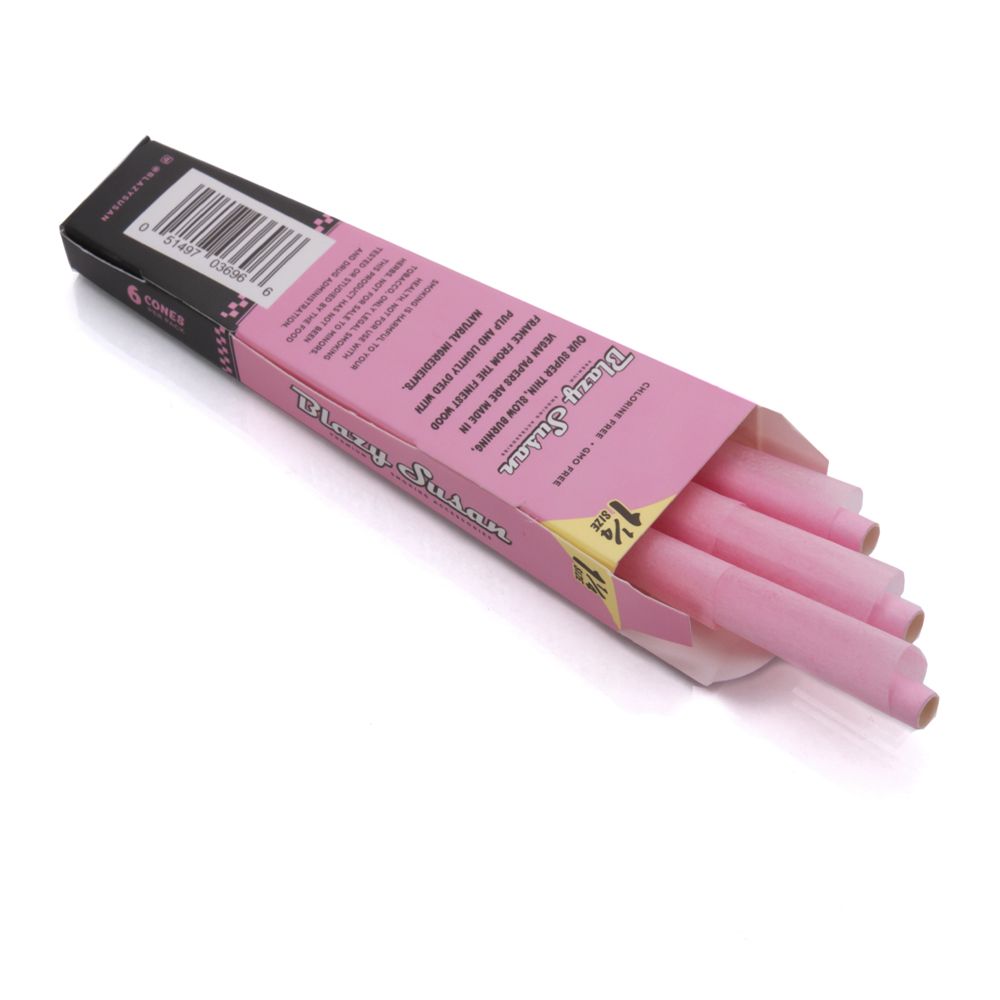Blazy Susan Pink 1 1/4" Sized Pre-Rolled Cones - 6 Pack
