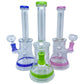 9" Straight Neck Perc Glass Beaker Water Pipe