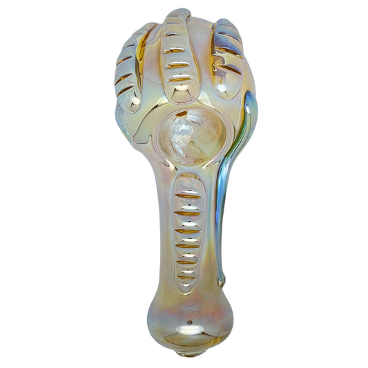 5" Chrome Glass Spoon Pipe