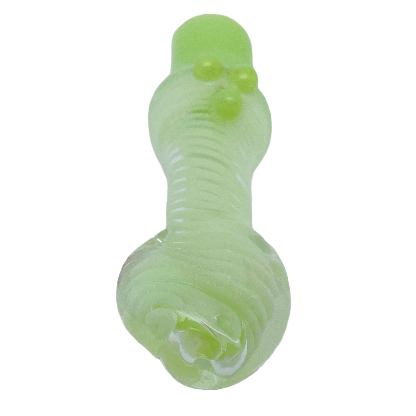 3" Spiral Glass Chillum with Knockers