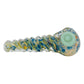 3.75" Spiral Frit Spoon Pipe with Knocker