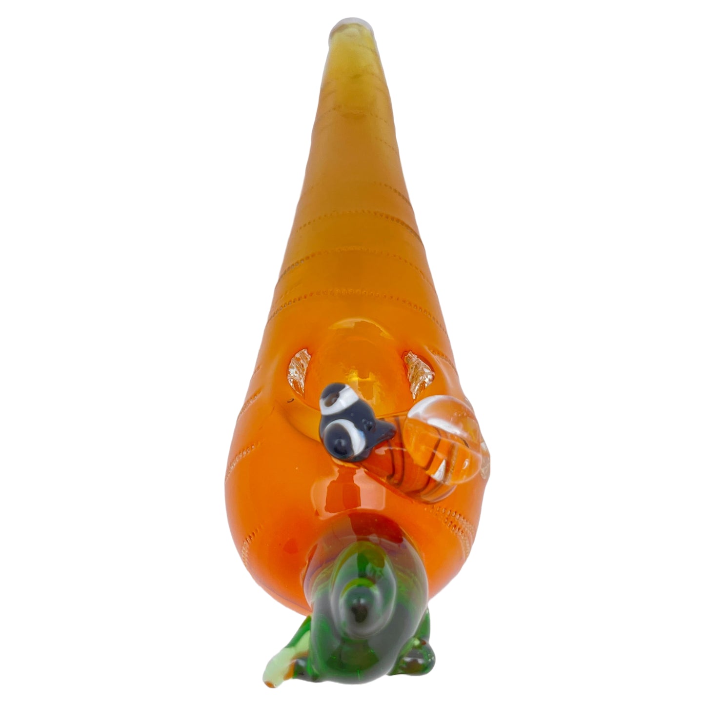 6" Carrot & Bee Glass Pipe