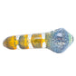 5.25" Frit Spoon Pipe with Flower