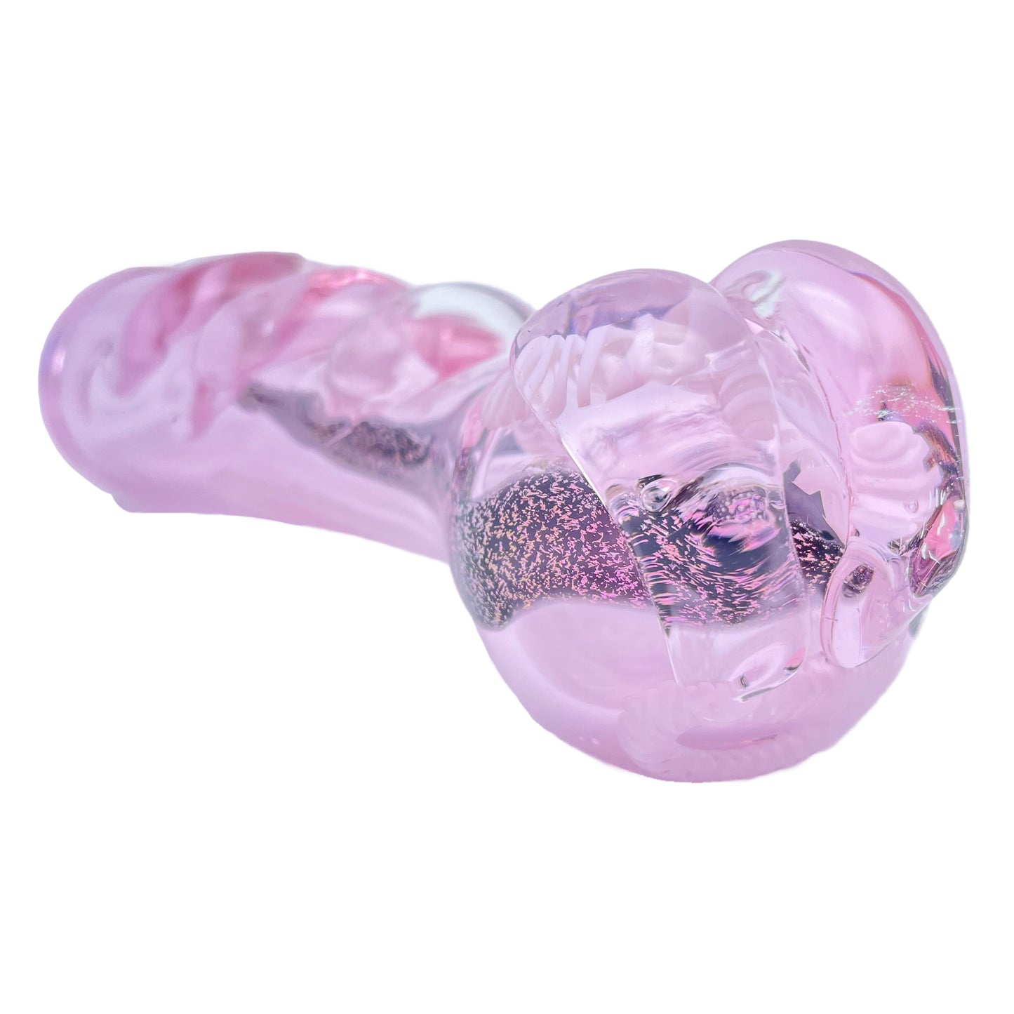 5" Pink Fumed Dichro Spoon Pipe