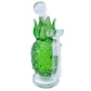 8" Bent Neck Green Pineapple Glass Water Pipe