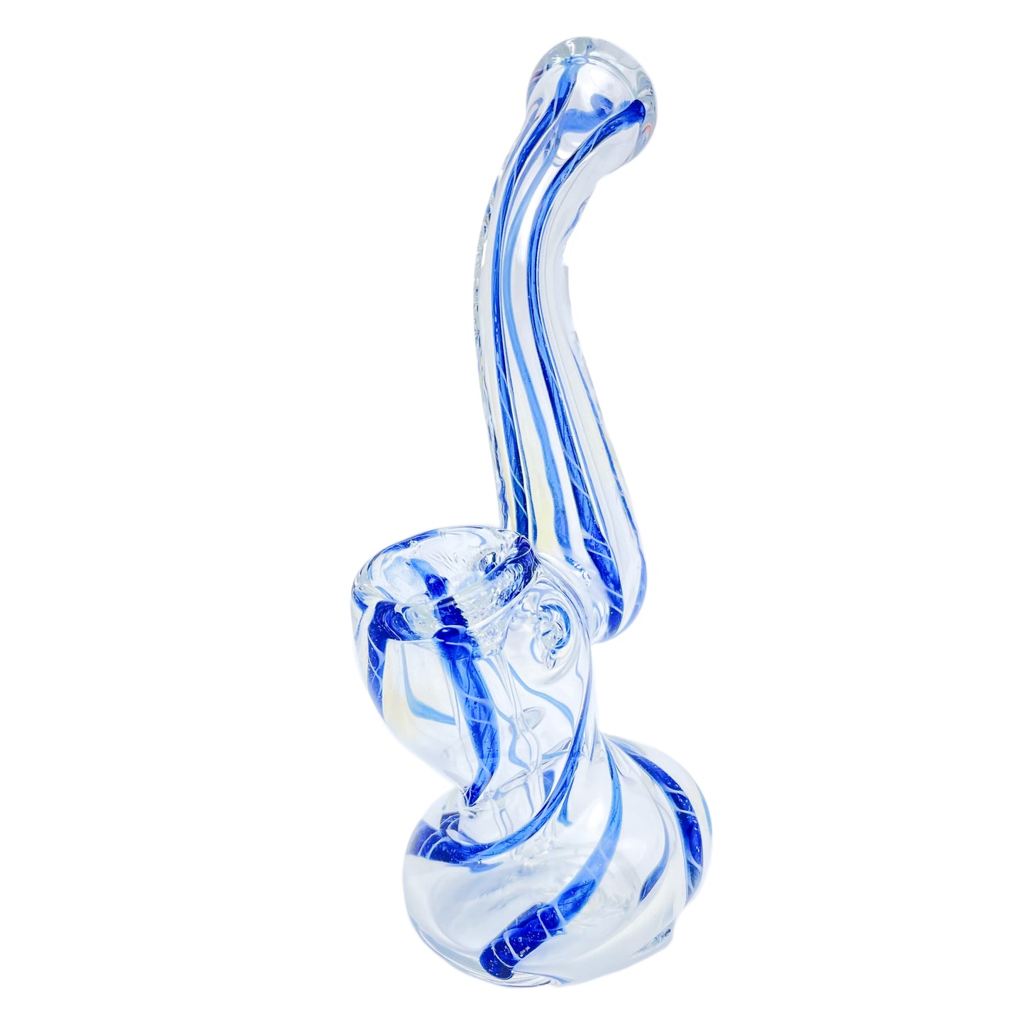 4.5" Blue Swirl Bubbler