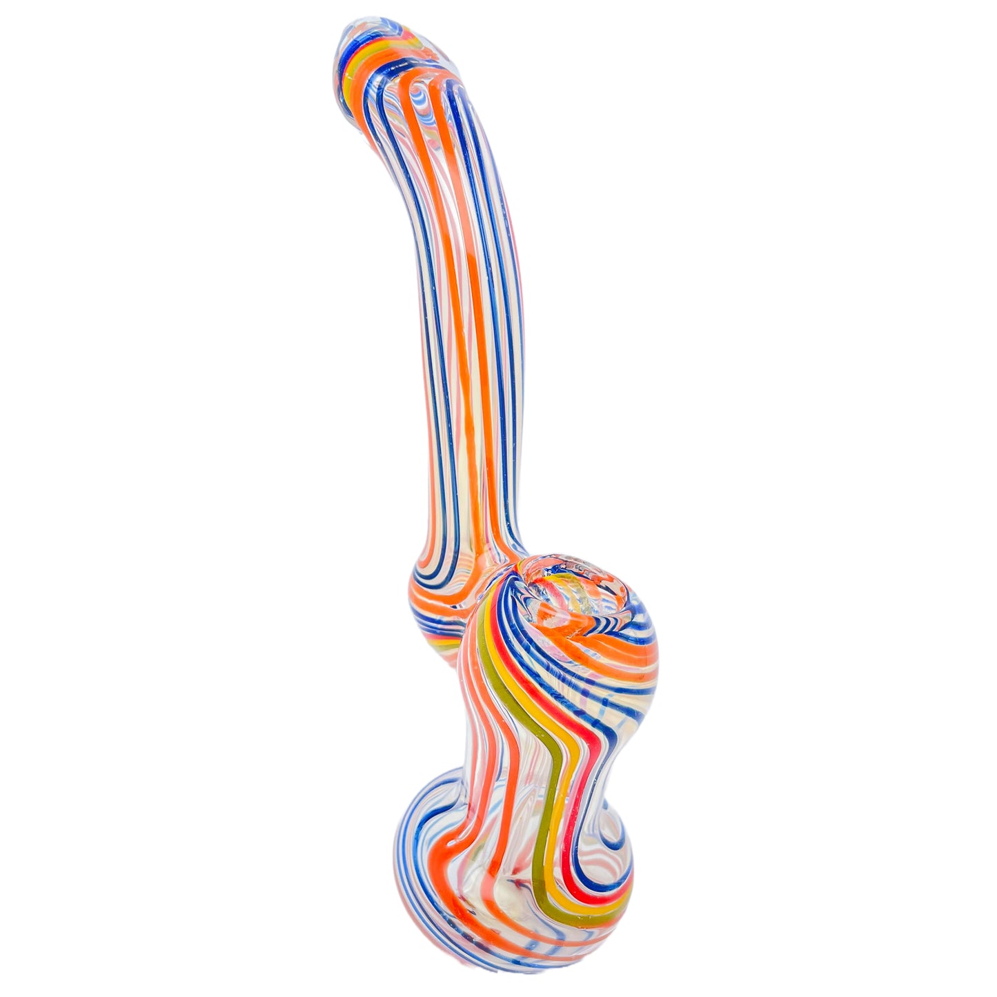7" Color Swirls Glass Bubbler