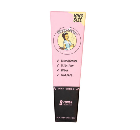 Blazy Susan Pink King Sized Pre-Rolled Cones - 3 Pack